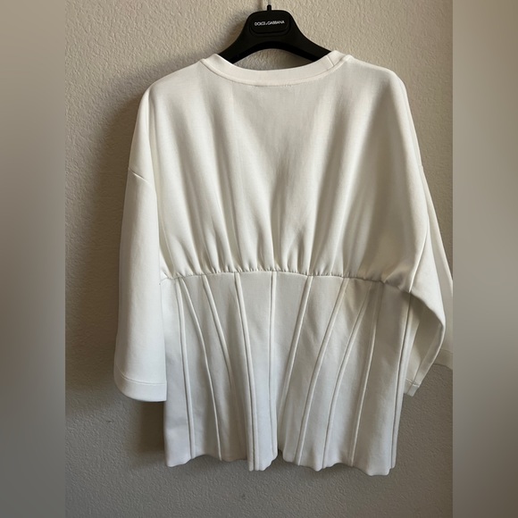 ❌SOLD❌ Dolce & Gabbana White Corset Stretch Cotton Top T-shirt Size 50EU/14US - Picture 10 of 14